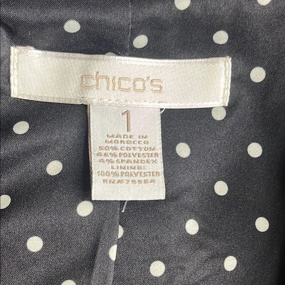 Chico's Black front pockets 2 button closure blazer jacket, Chico’s size 1, M, 8 - Picture 3 of 13